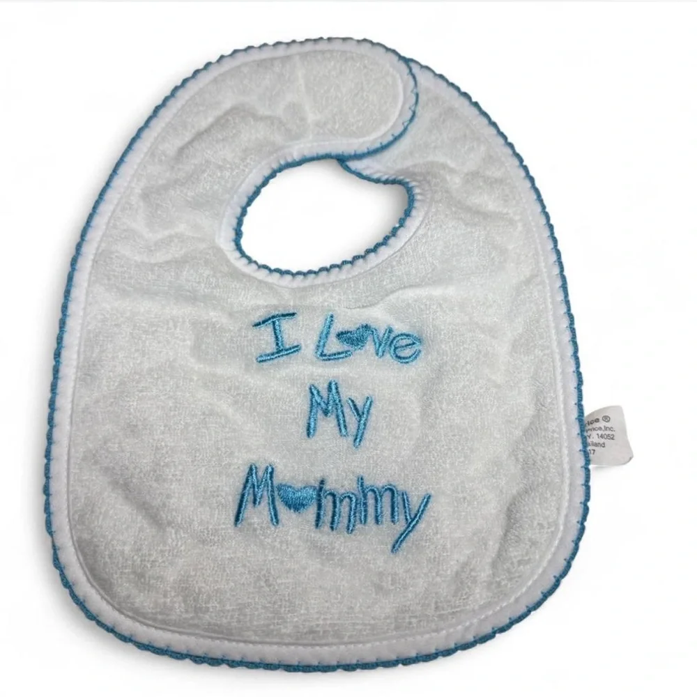 ✨1995 Fisher Price Blue and White Bib.✨